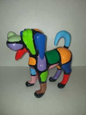 Statue en résine chien de cartoon L-42cm