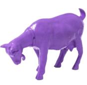 Statue en résine d'une Chèvre Tête Baissée Violet - L 60cm