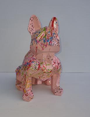 Statue Bulldog français Origami Splash 