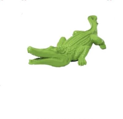 Sculpture en résine d'un Crocodile Vert L-100cm