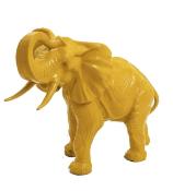 Sculpture en résine Éléphant Jaune - 90cm