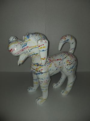 Statue en résine chien de cartoon L-42cm