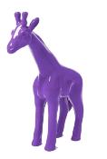 Statue Girafe en Résine Violet - 50cm