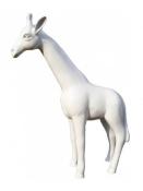 Statue Girafe en résine Blanc - 110cm