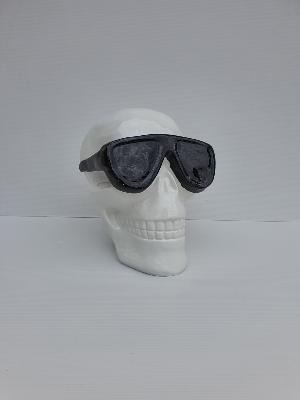 Statue en résine Tête de mort Lunette – H 30 cm