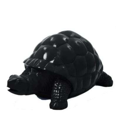 Statue en Résine d'une Tortue Noir - L 110cm